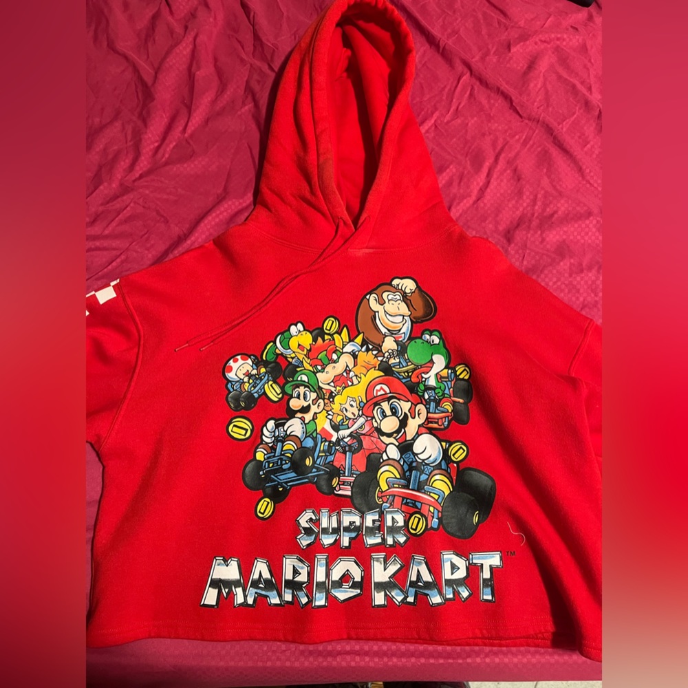 Super mario cropped hoodie